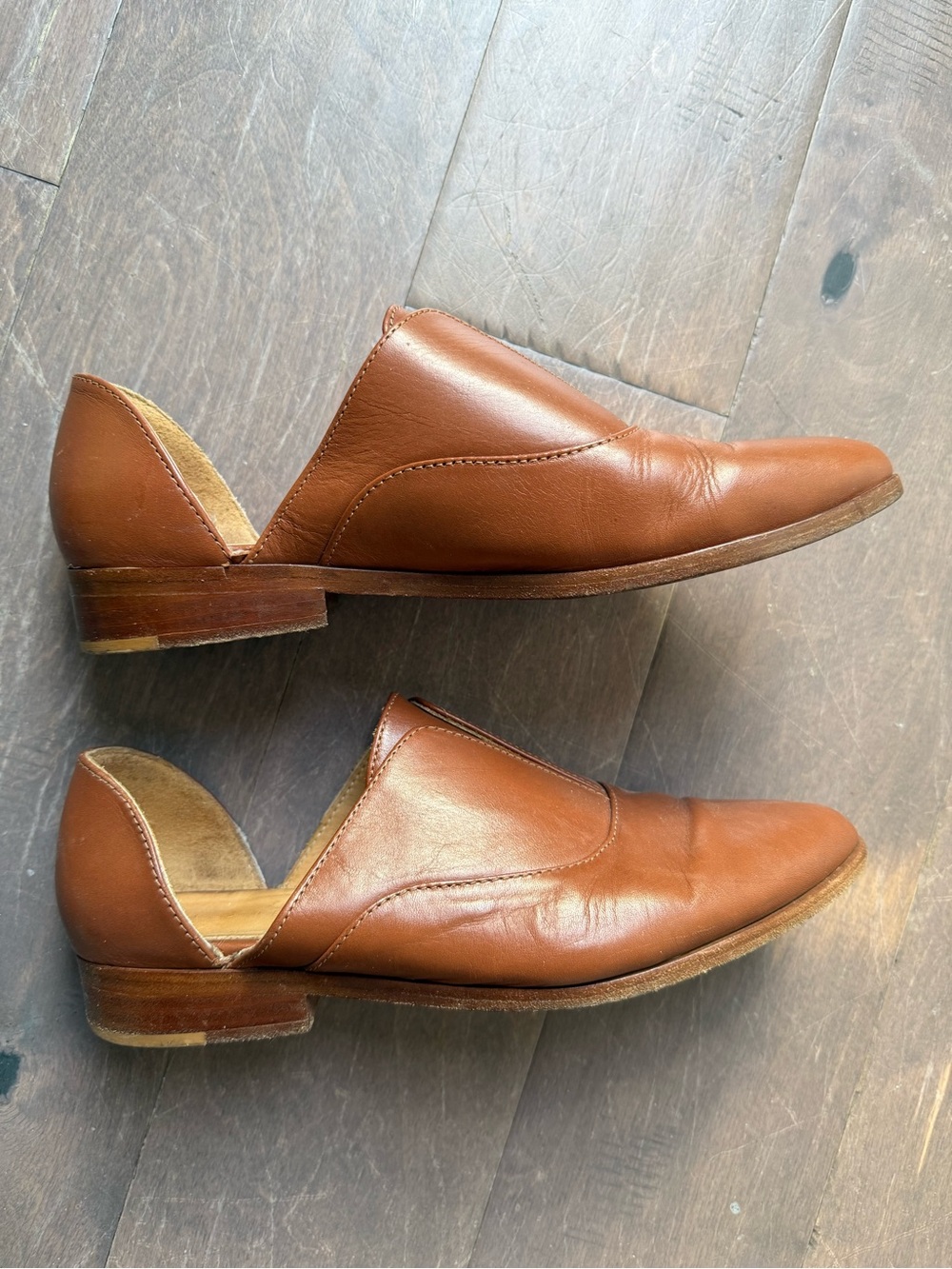 Nisolo Emma D’Orsay Women’s Slip-On Leather Oxfords in Tan Size 7 - Picture 3 of 7
